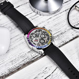 New Top Luxury Brand Mechanical Automatic Ceramic Bezel Rainbow Business Waterproof Watches for Men - The Jewellery Supermarket