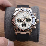 New Luxury Top Brand Sapphire Glass High Quality Chronograph Stainless Steel Waterproof Men's Quartz Watches
