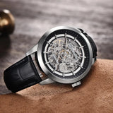 Popular Top Luxury Brand Skeleton Hollow Leather Stainless Steel Mechanical  Wrist Watches - Ideal Gift - The Jewellery Supermarket