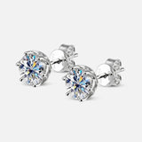 Remarkable 0.3-3ct D Colour Round Cut Moissanite Diamonds Earrings For Women/Men - Sterling Silver Fine Jewellery - The Jewellery Supermarket