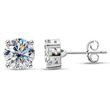 New Trendy Stud Earrings for Women, 100% 3-11mm 0.1-5.0ct D Colour Moissanite 925 Sterling Silver Sparkling Jewellery - The Jewellery Supermarket