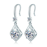 Marvelous 2.0ct VVS1 Moissanite Drop Hook Earrings - Dangle Earrings for Special Occasions Fine Jewellery