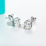 Georgeous 4/2/1ct Asscher Cut Moissanite Diamonds Stud Earrings For Women Fine Jewellery For All Occasions