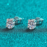Dazzling 0.5-2ct Oval Cut Moissanite Diamonds Stud Earrings for Women - Luxury Silver High Quality Jewellery