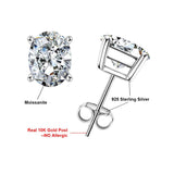 Dazzling 1,2,4Carat Oval Cut Moissanite Diamonds Stud Earrings For Women Fine Jewellery for Special Occasions - The Jewellery Supermarket