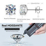 New Trendy Stud Earrings for Women, 100% 3-11mm 0.1-5.0ct D Colour Moissanite 925 Sterling Silver Sparkling Jewellery - The Jewellery Supermarket