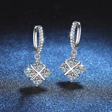Lovely D Colour VVS1 0.3CT 4mm Moissanite Diamonds Drop Earrings For Women - Party Fine Jewellery Earrings