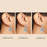 Original Drop Earrings with Gra Certified 3 carat Moissanite Diamonds Hoop - Sterling Silver Earrings Fine Jewellery - The Jewellery Supermarket