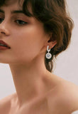 Original Drop Earrings with Gra Certified 3 carat Moissanite Diamonds Hoop - Sterling Silver Earrings Fine Jewellery - The Jewellery Supermarket