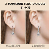 Marvelous 2.0ct VVS1 Moissanite Drop Hook Earrings - Dangle Earrings for Special Occasions Fine Jewellery - The Jewellery Supermarket