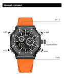 Top Brand Silicone Waterproof Sport Mens Watches Automatic Date Military Style Fashion Watches for Men - The Jewellery Supermarket