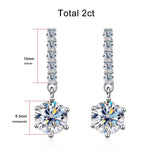 New Sparkling 18KGP 1ct D Colour Moissanite Diamonds Earrings for Women - Fine Jewellery with GRA 925 Sterling Silver - The Jewellery Supermarket