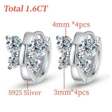 Wonderful 1.6CTTW Full Real Moissanite Diamonds Butterfly Hoop Earrings Silver Fine Jewellery for Special Occasions - The Jewellery Supermarket