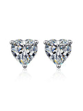Luxury 4ct 2ct 1ct Heart Cut Moissanite Diamonds Stud Earrings for Women Sparkling Fine Jewellery for All occasions - The Jewellery Supermarket