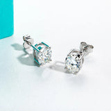 Dazzling 1,2,4Carat Oval Cut Moissanite Diamonds Stud Earrings For Women Fine Jewellery for Special Occasions