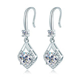 Marvelous 2.0ct VVS1 Moissanite Drop Hook Earrings - Dangle Earrings for Special Occasions Fine Jewellery - The Jewellery Supermarket