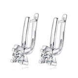 Rhodium Plated 0.5CT Moissanite Diamonds Hoop Earrings for Women Sterling Silver Fine Jewellery for all occasions - The Jewellery Supermarket