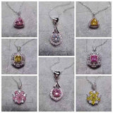 925 Silver AAA+ Cubic Zirconia Diamonds Colourful Fine Jewelry Pendants For Women - The Jewellery Supermarket