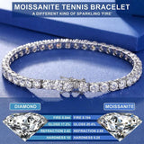 Gorgeous Fine VVS1 D Colour Moissanite Tennis Bracelets For Men Women - Sterling Silver Bracelets With Certificate - The Jewellery Supermarket