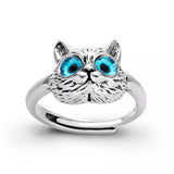 New Vivid Cute Silver Color Kitty Cat Open Rings For Women and  Girls - New Fashion Adjustable Jewellery Gifts Rings - The Jewellery Supermarket