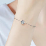 Admirable 1 Carat Real Moissanite Snowflake Bracelets For Women - S925 Sterling Silver Hand Chain Fine Jewellery - The Jewellery Supermarket
