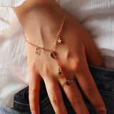 Simple Star Moon Zircon Pearl Charm Bracelets - Cute Elegant Exquisite Shiny Link Chain Bracelet Charm Jewellery - The Jewellery Supermarket