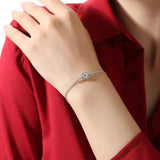 Amazing Snowflake 0.5 Carat Real Sparkling Moissanite Diamonds Charm Bracelet - Fine Silver Chain Jewellery - The Jewellery Supermarket