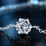 Admirable 1 Carat Real Moissanite Snowflake Bracelets For Women - S925 Sterling Silver Hand Chain Fine Jewellery - The Jewellery Supermarket