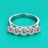 Splendid 3.6ct D Color Silver 18KWGold Eternity Wedding Engagement Moissanite Rings For Women - Fine Jewellery - The Jewellery Supermarket