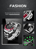 Top Brand Military Stainless Steel Band Date Business Men's Watches - Waterproof Luxury Wrist Watches for Men - The Jewellery Supermarket