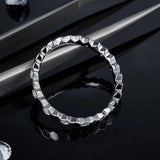 Popular Stacking Moissanite Diamonds Gemstone Rings Set - 925 Silver Couple Wedding Engagement Fine Rings - The Jewellery Supermarket
