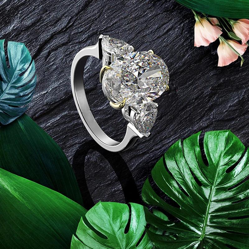 Delightful 100% 925 Sterling Silver AAAAA Opal Topaz Lab Created Gemstone Big Rings - Luxury Fine Jewellery - The Jewellery Supermarket