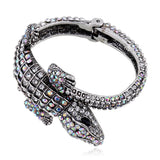 New Fashion Antique Golden Plated Full 4 Colors Rhinestones Animal Style Vintage Crocodile Bangle Bracelets Jewellery - The Jewellery Supermarket