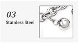 Stainless Steel Silver Color Heart Shape Charm Bracelets Bangles for Women - Beads Bracelet Popular Jewellery - The Jewellery Supermarket