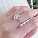 Bohemia Silver Oval AAAAA Lab Created Citrine Gemstone - Fine Jewellery Wedding Engagement Big Rings for Women - The Jewellery Supermarket