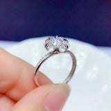 Newest 5X5mm size Dazzling Moissanite Diamond Ring for Women 925 Sterling Silver Jewellery Engagement Rings - The Jewellery Supermarket