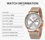 New Arrival Top Brand Luxury Ultra-Thin Mesh Casual Sport Quartz Date Chronograph Fashion Women Watches - The Jewellery Supermarket
