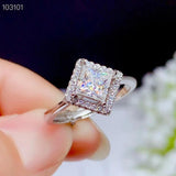 New Arrival Sparkling 1 Carat VVS D Colour Moissanite Diamond Gemstone Fine Jewellery Engagement Wedding Rings
