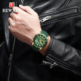 New Top Brand Luxury Chronograph Green Silicone Waterproof Date Sport Mens Watches - Most Popular Choice - The Jewellery Supermarket