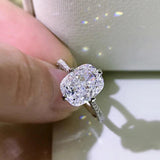 Sparkling Silver 8*10mm AAAAA High Carbon Diamond Ice Flower Cut Big Rings For Women - Fine Jewellery - The Jewellery Supermarket
