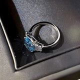 Terrific Blue Ice Cutting High Quality AAAAA High Carbon Diamonds Women's High Quality Fashion Fine Rings - The Jewellery Supermarket