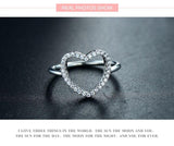 New Design Fashion Silver Heart Shape Classic Love Ring - AAAA Simulated Diamonds Ring - Fine Jewellery - The Jewellery Supermarket