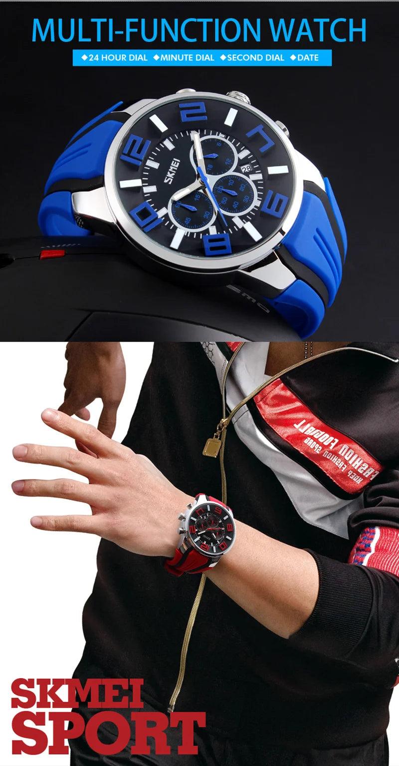 New Arrival Luxury Brand Chronograph Watches for Men - Waterproof Male Quartz Sports Watches - The Jewellery Supermarket