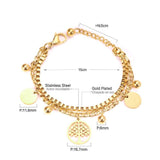 Stainless Steel inoxydable Gold Colour Charming Bracelets - Box Chains Bracelets Bangles Popular Choice - The Jewellery Supermarket