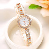 New Fashion Women - Luxury Crystal Bracelet Quartz Brand Rose Gold Silver colour Dress Watches - The Jewellery Supermarket