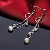 New silver colour Earrings - High Quality Fashion Elegant Women Classic Jewellery - Ideal Gifts