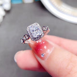 Sparkling 1 carat VVS Colour New Moissanite Diamond Silver Shiny Lab Diamond Jewelry Engagement Ring for Wedding - The Jewellery Supermarket