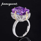 Sparkling Blue Yellow Purple High Quality AAAAA High Carbon Diamonds Rings for Women - Silver Fine Jewellery - The Jewellery Supermarket