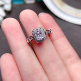 Sparkling 1 carat VVS Colour New Moissanite Diamond Silver Shiny Lab Diamond Jewelry Engagement Ring for Wedding - The Jewellery Supermarket