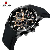 New Top Brand Luxury Chronograph Green Silicone Waterproof Date Sport Mens Watches - Most Popular Choice - The Jewellery Supermarket